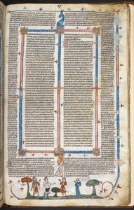 Royal MS 10 IV f.294r Ortaçağ Figürleri ve Marjinal Dekorasyon, 