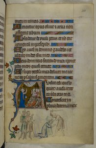 Royal MS 2 B VII f.288r, The Queen Mary Psalter'dan, c.1310-20 (parşömen) by English School