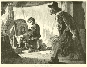 Ruben ve ustası (gravür) by English School