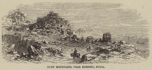 Ruby Dağları, Korosko yakınlarında, Nubia (gravür) by English School
