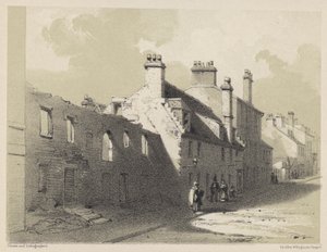 Yıkılmış Ev, Rottenrow (gravür) by English School