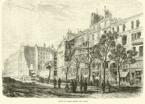 Kuşatma sonrası Paris harabeleri, Nisan 1871 by English School