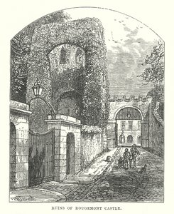Rougemont Kalesi Harabeleri (gravür) by English School