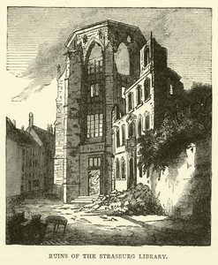 Strasburg Kütüphanesi Harabeleri, Eylül 1870 by English School