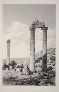 Apollo Branchidae Tapınağı kalıntıları, pub. 1863 litografi. by English School