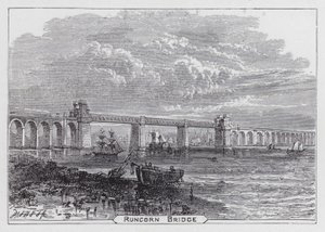 Runcorn Köprüsü (gravür) by English School