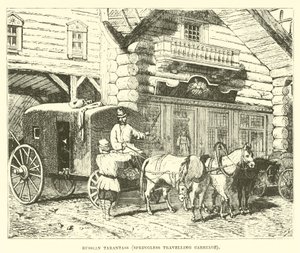 Rus Tarantas, yaysız seyahat arabası by English School