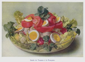 Fransız Domates Salatası (renkli taş baskı) by English School