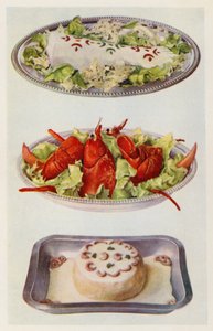 Somon Mayonezi; Istakoz Salatası; Balık Sufle (renkli taş) by English School