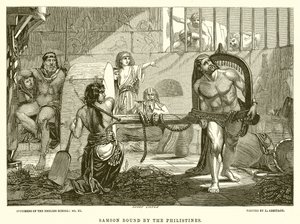 Filistliler Tarafından Bağlanan Samson by English School