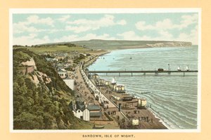 Sandown, Isle of Wight (renkli lito) by English School