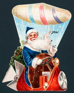 Noel Baba sürüş zeplin, Noel Kartı by English School