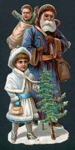 Çocuklu Noel Baba, Noel Kartı by English School