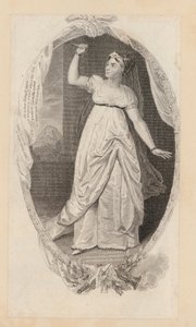 Sarah Siddons, oyuncu, Euphrasia olarak (gravür) by English School