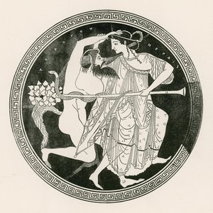 Satyr ve Maenad (gravür) by English School
