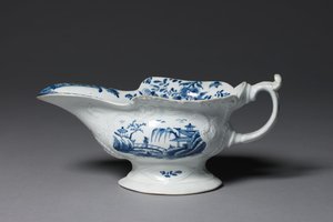 Sos Teknesi, muhtemelen Worcester Porselen Fabrikası veya Bristol Porselen Fabrikası tarafından yapılmıştır, c.1752 by English School