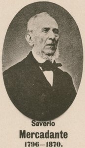 Saverio Mercadante (gravür) by English School