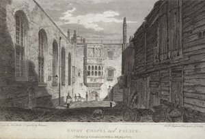 Savoy Şapeli ve Sarayı, Londra, 1807 by English School