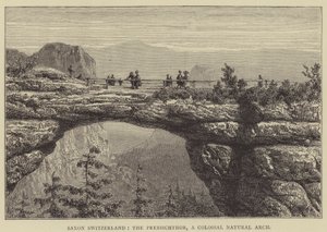 Sakson İsviçre, Prebischthor, Devasa Doğal Bir Kemer (gravür) by English School