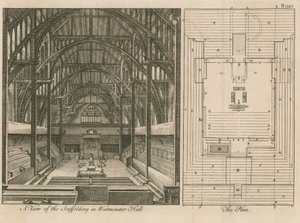 Westminster Hall'da İskele by English School
