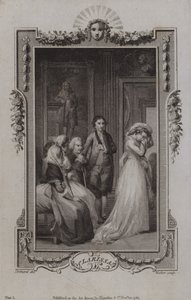 Clarissa'dan bir sahne, Samuel Richardson by English School