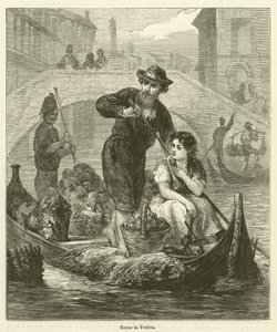 Venedik sahnesi (gravür) by English School