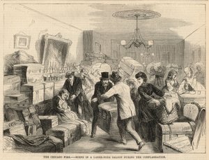 Yangın sırasında birahanede bir sahne by English School
