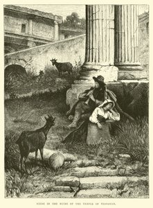 Vespasian Tapınağı kalıntılarında sahne by English School