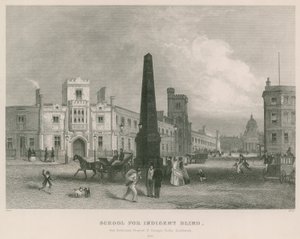 Indegent Blind Okulu ve Bethlehem Hastanesi, St Georges Field, Southwark by English School