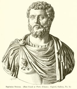 Septimius Severus. (Porto dAnzio'da bulunan büst; Capitol, Gallery, No. 3)