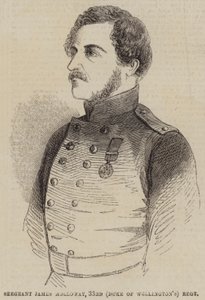 Çavuş James Holloway, 33. (Wellington Dükü) Alayı (gravür) by English School