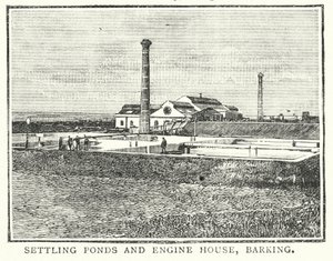 Yerleştirme Havuzları ve Makine Dairesi, Barking (gravür) by English School