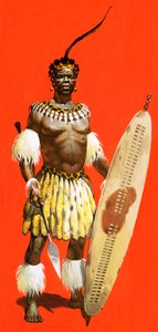 Shaka, Zulu savaşçısı by English School