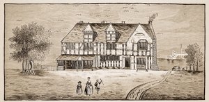 Shakespeare Evi, Stratford-Upon-Avon (sepya fotoğrafı) by English School