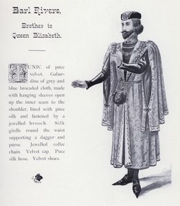 Shakespeare'in Kralı Richard III: Earl Rivers, Kraliçe Elizabeth'in Kardeşi (lito) by English School