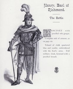 Shakespeare'in Kralı Richard III: Henry, Richmond Kontu, Savaş (lito) by English School