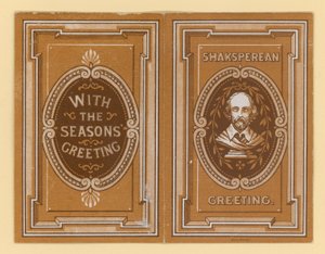 Shakespearean tebrik kartı by English School