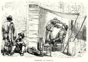 Al Fresco Tıraş (gravür) by English School