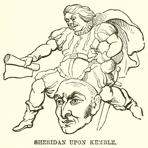 Kemble üzerine Sheridan by English School