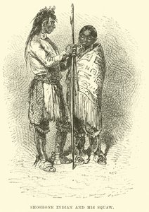 Shoshone Indian ve Squaw