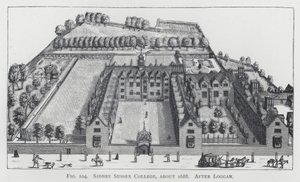 Sidney Sussex Koleji, yaklaşık 1688, Loggan