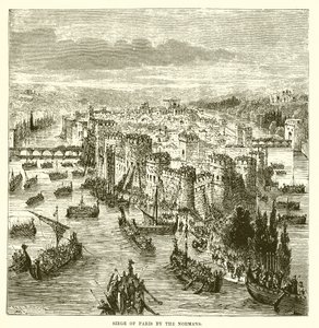 Normanlar tarafından Paris Kuşatması by English School