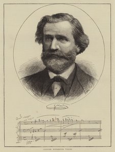 Signor Giuseppe Verdi (gravür) by English School