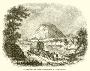Silbury Hill, Wiltshire.--Devasa Höyük Olduğu Tahmini by English School