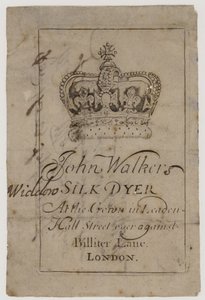 Silk Dyer, John Walker, ticari kart by English School