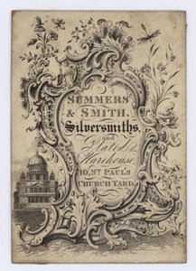 Silversmiths, Summers & Smith, ticari kart by English School