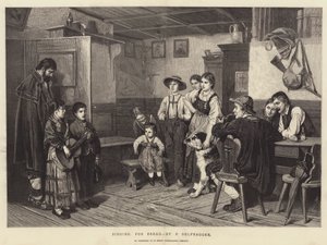 Ekmek için şarkı söylemek (gravür) by English School