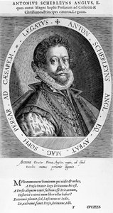 Sir Anthony Sherley (gravür) by English School