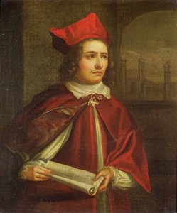Sir Augustus Harris (1851-96) Kardinal Wolsey olarak by English School
