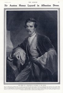 Arnavut elbiseli Sir Austen Henry Layard by English School